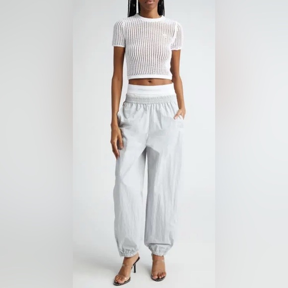 ALEXANDER WANG Track Pants Integrated Logo
Waistband Boxer Woven Joggers XS - Picture 4 of 17